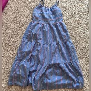 Cat & Jack Blue Dress with Colorful Stitching